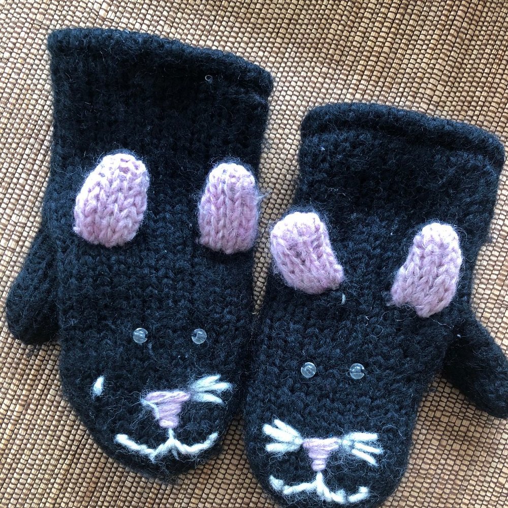 Beautiful Hand-Crafted Mittens for toddler girls